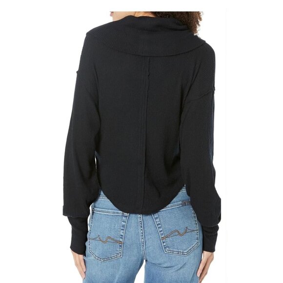 Free People Hold Me Close Black Long Sleeve Top Size XS - Picture 2 of 7